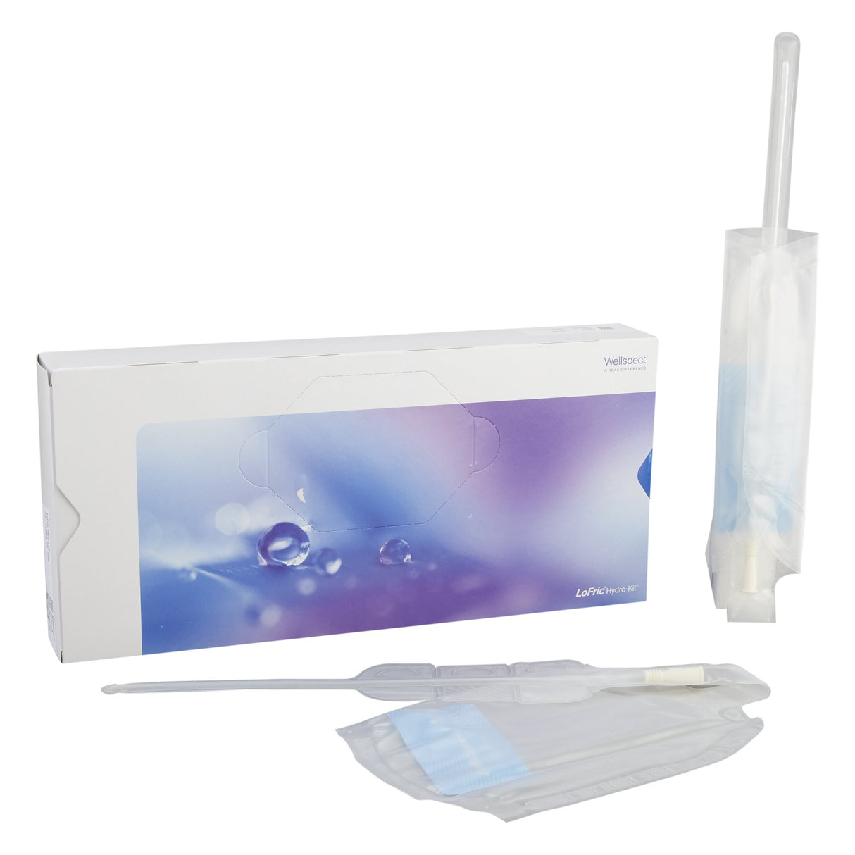 Intermittent Closed System Catheter Tray LoFric® Hydro-Kit™ Male / Straight Tip 12 Fr. Without Balloon Hydrophilic Coated Polyolefin-Based Elastomer (POBE) - BeHope