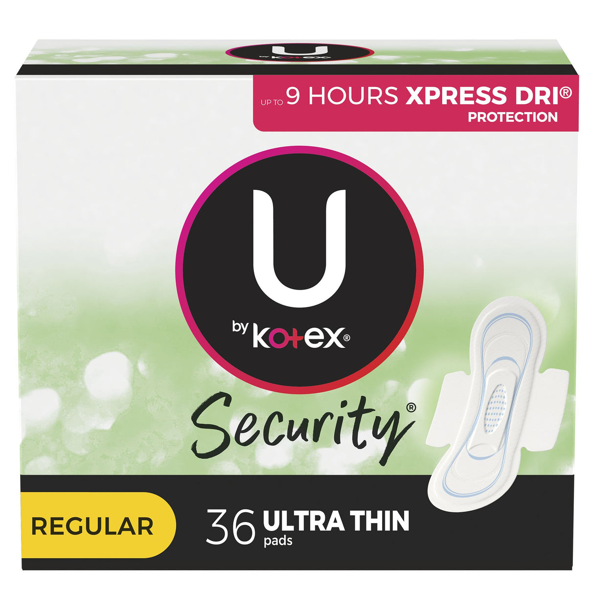 Feminine Pad U by Kotex Security Ultra Thin with Wings Regular Absorbency - BeHope