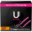 Tampon U by Kotex® Click® Super Plus Absorbency Plastic Applicator Individually Wrapped - BeHope