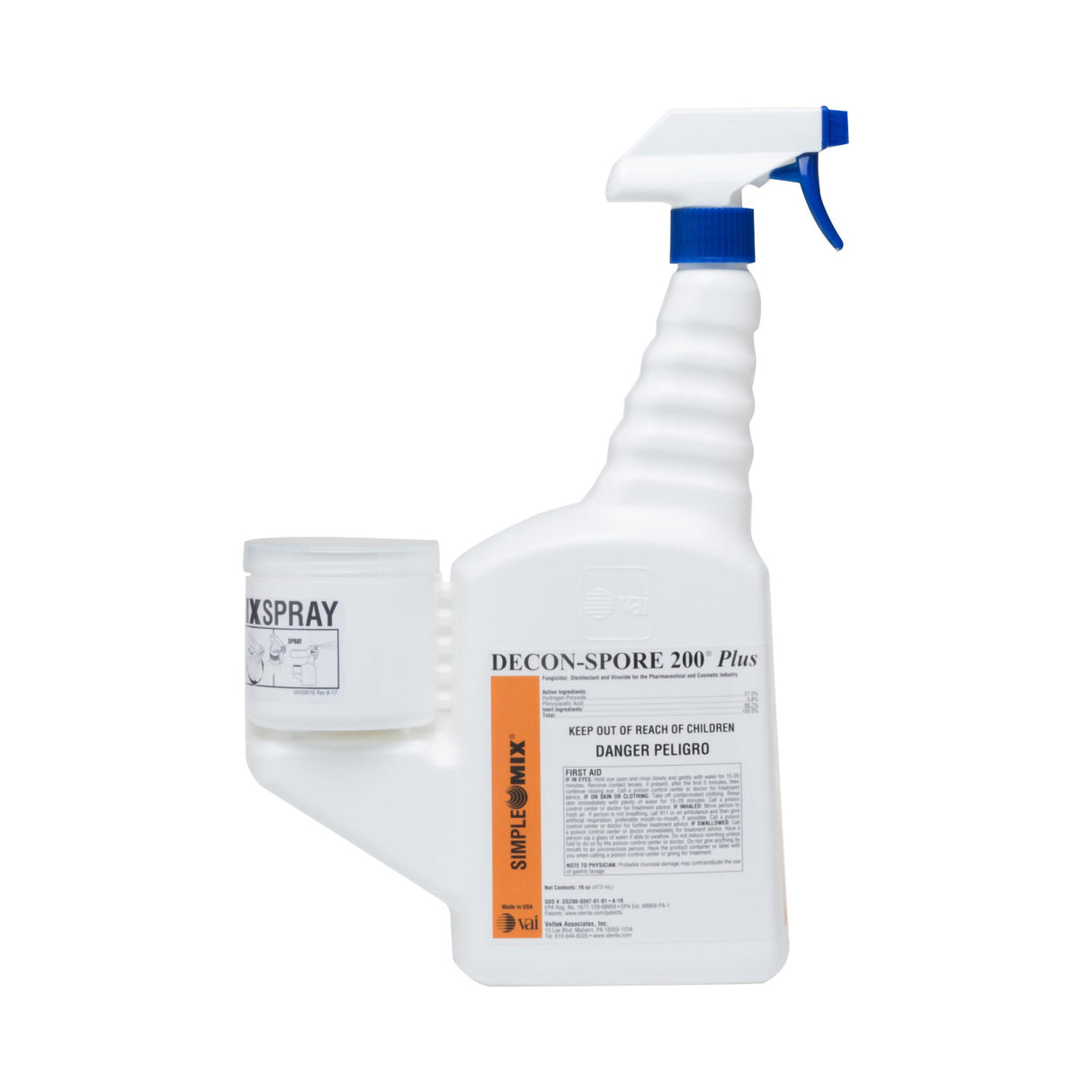 Surface Disinfectant Cleaner DECON-SPORE® 200 Plus Peroxide Based Trigger Spray Liquid 16 oz. Bottle Scented Sterile - BeHope