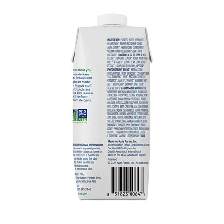 Oral Supplement Kate Farms Peptide 1.5 Organic Plant Based Nutrition - BeHope