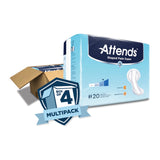 Bladder Control Pad Attends® Shaped Pads Super 13 X 27.2 Inch Heavy Absorbency Polymer Core One Size Fits Most - BeHope