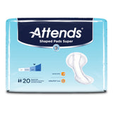 Bladder Control Pad Attends® Shaped Pads Super 13 X 27.2 Inch Heavy Absorbency Polymer Core One Size Fits Most - BeHope