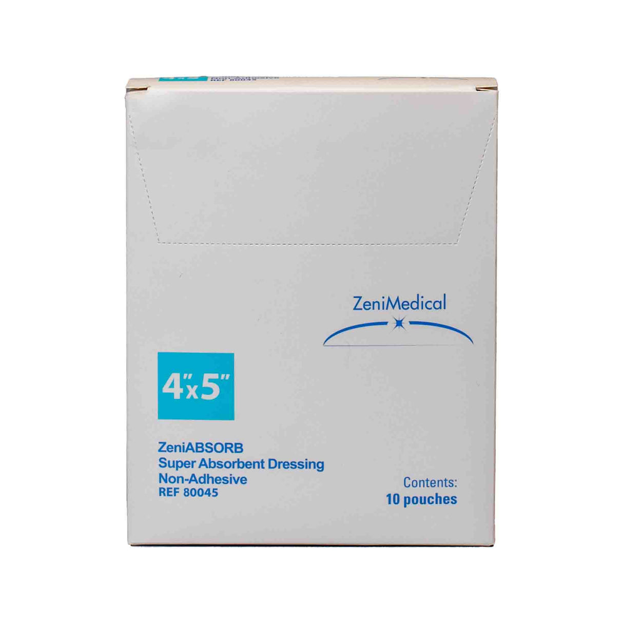 Super Absorbent Dressing ZeniABSORB 4 X 5 Inch Rectangle - BeHope