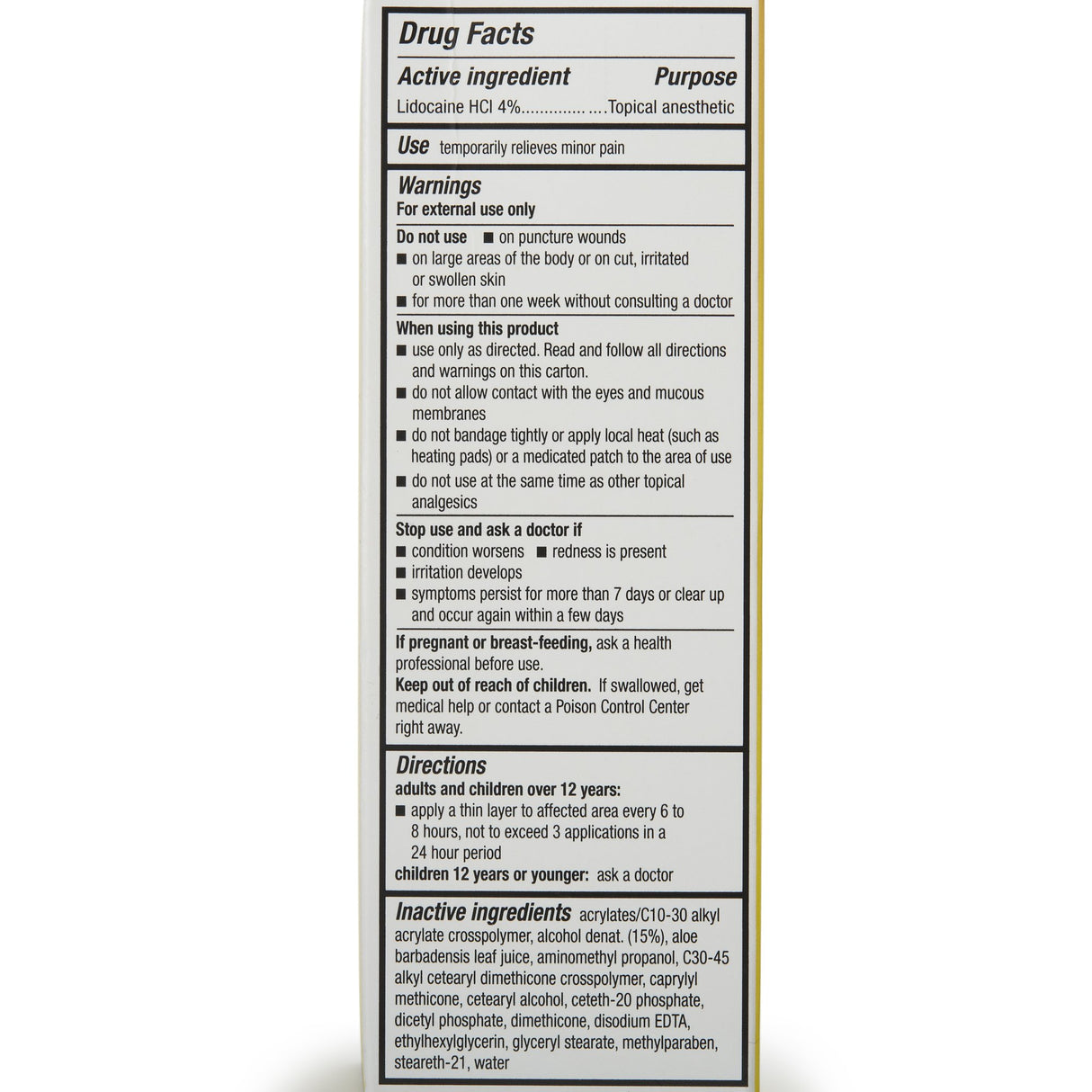 Topical Pain Relief Aspercreme® 4% Strength Lidocaine Cream 2.7 oz. - BeHope