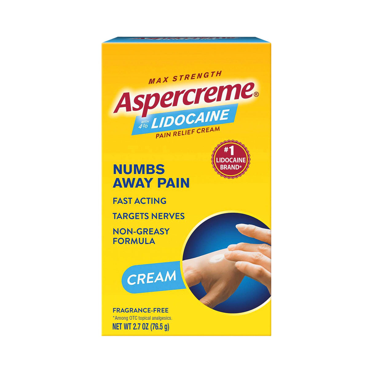 Topical Pain Relief Aspercreme® 4% Strength Lidocaine Cream 2.7 oz. - BeHope