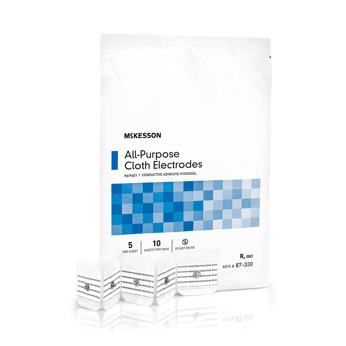 Ecg Monitoring Electrode Mckesson All-Purpose Snap Connector Cloth Backing Latex Free - BeHope