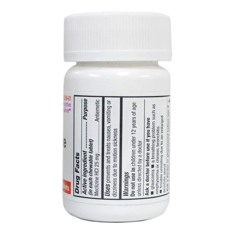 Rugby® Chewable Tablets for Nausea Vomiting Dizziness and Vertigo - BeHope