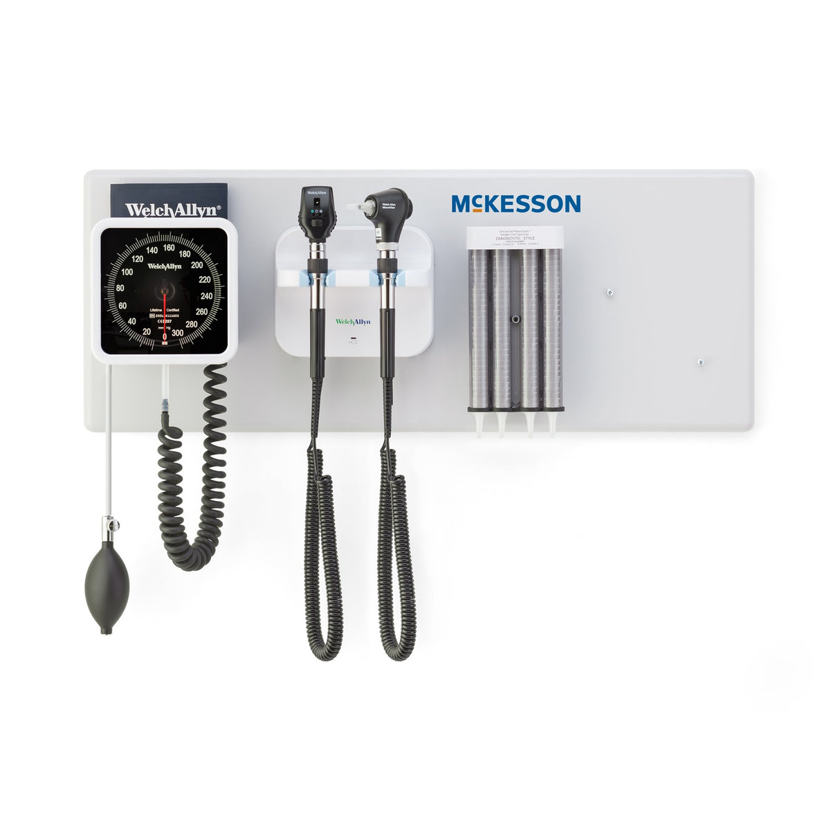 Integrated Wall System McKesson Ophthalmoscope / Otoscope / BP Aneroid / Specula Dispenser / Transformer - BeHope