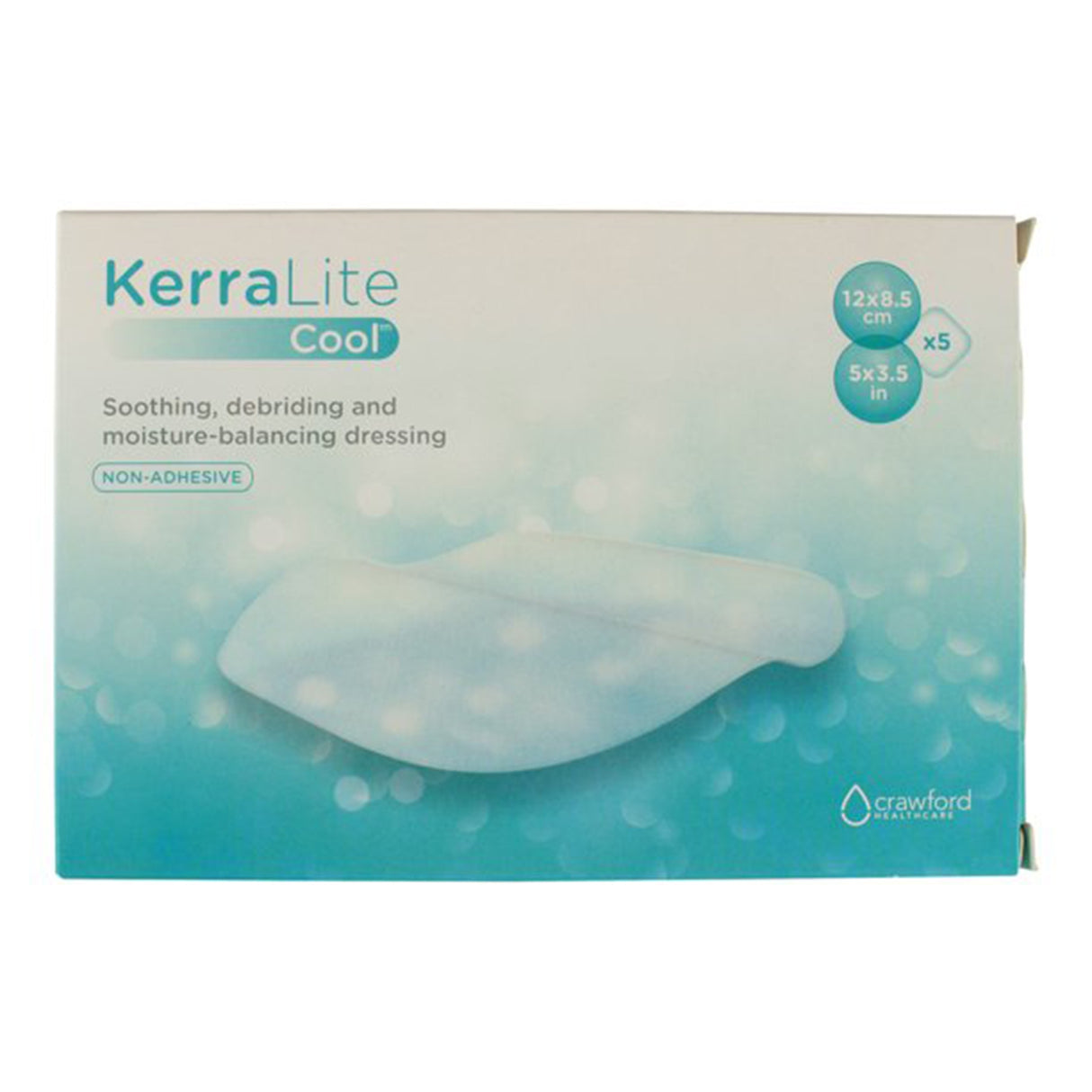 Hydrogel Wound Dressing KerraLite CoolÂ® Border Sheet 3-1/2 X 5 Inch Sterile - BeHope
