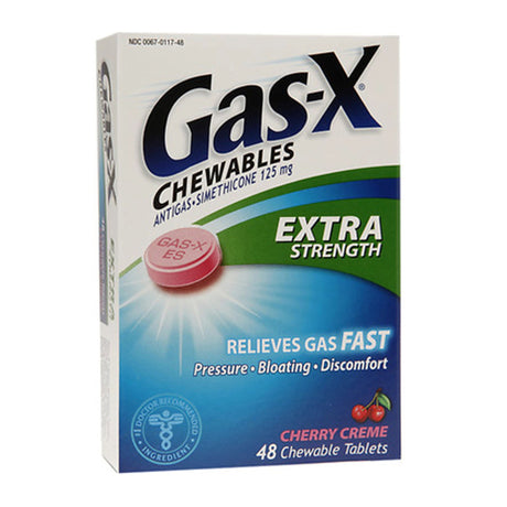 Gas Relief Chewable Tablets Gas-x® Extra Strength Cherry Crème - BeHope