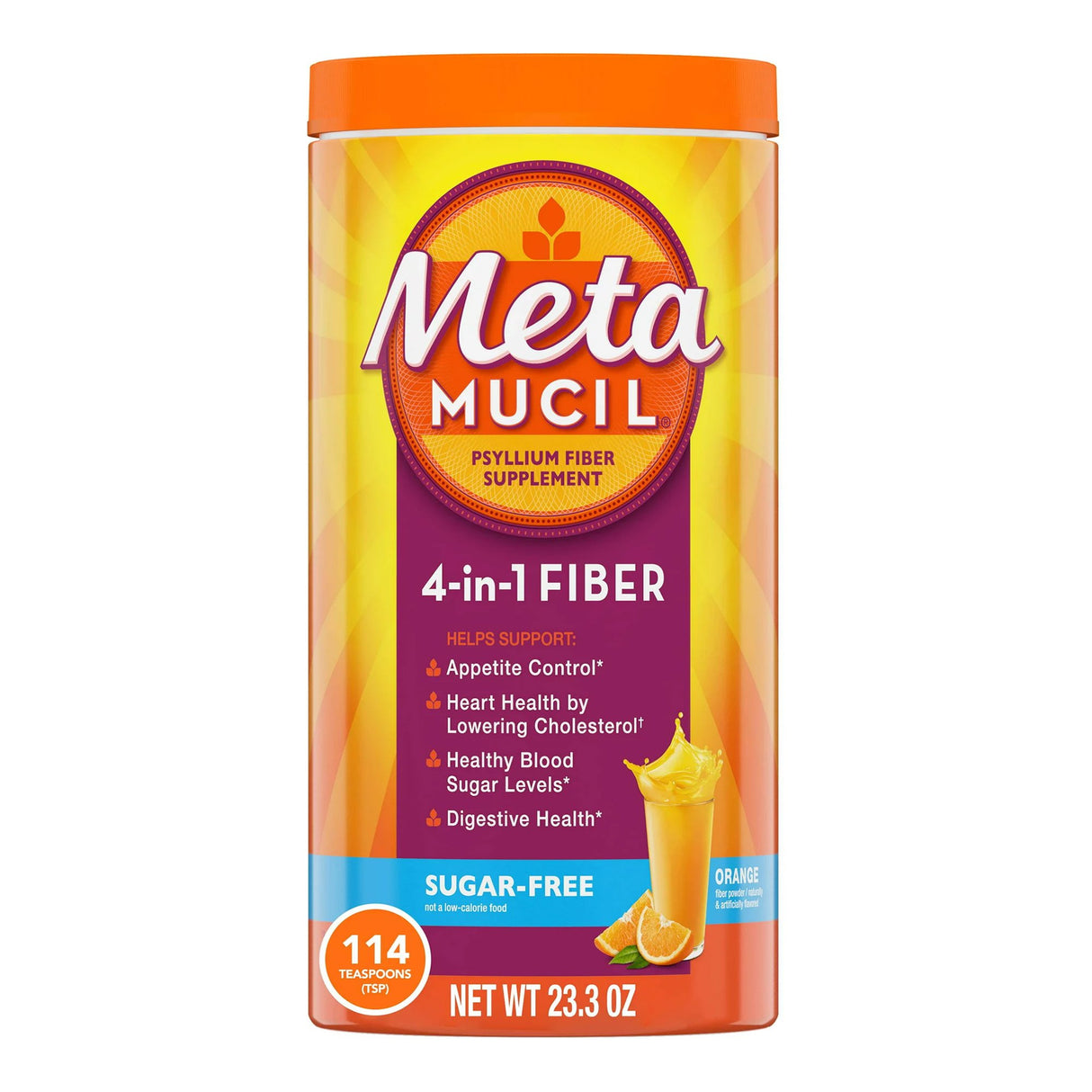Metamucil® Sugar Free Psyllium Husk Fiber Supplement Powder - BeHope
