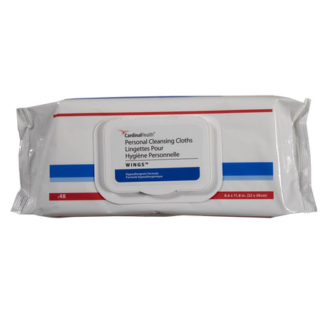 Personal Cleansing Wipe Cardinal Health™ Wings™ Soft Pack Scented 48 Count - BeHope