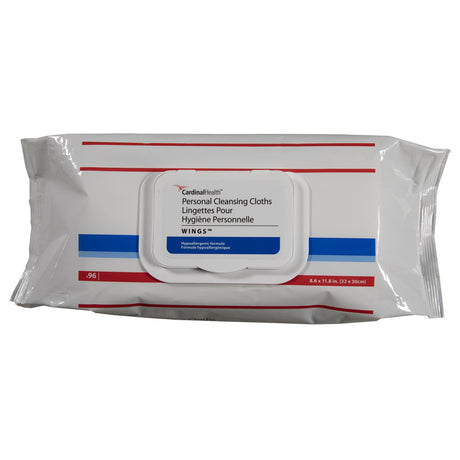 Personal Cleansing Wipe Cardinal Health™ Wings™ Soft Pack Scented 96 Count - BeHope