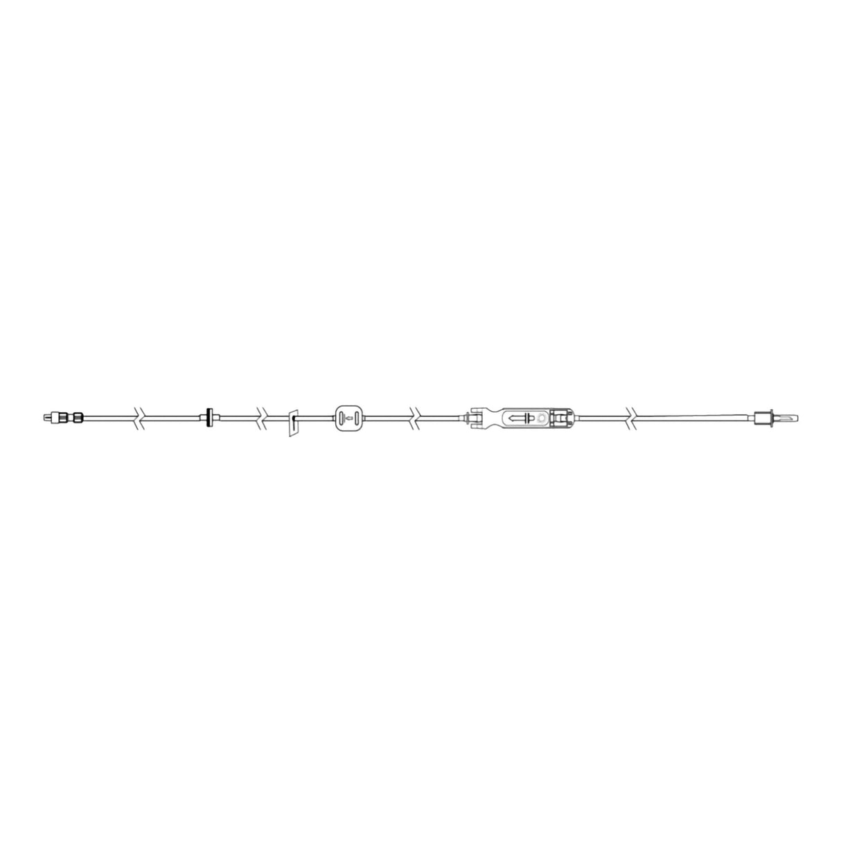 Sapphire™ IV Pump Set with 1.2 Micron Filter and 20 Drops/ml Drip Rate - BeHope