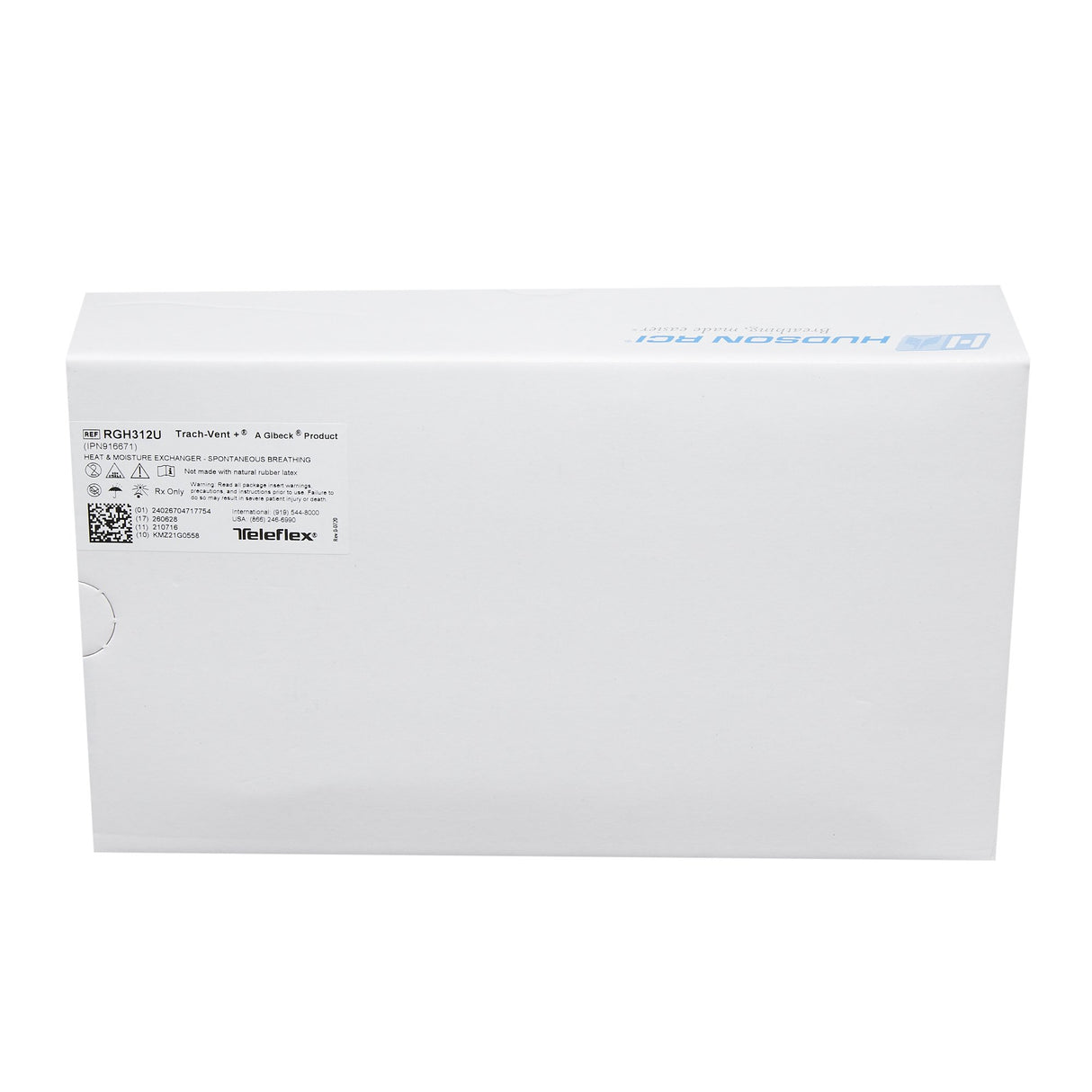 Heat and Moisture Exchanger-Trach Trach-Vent+® 32.42 mg H₂O/L @ VT 500 mL 0.59 cm H₂O @ 30 LPM - BeHope