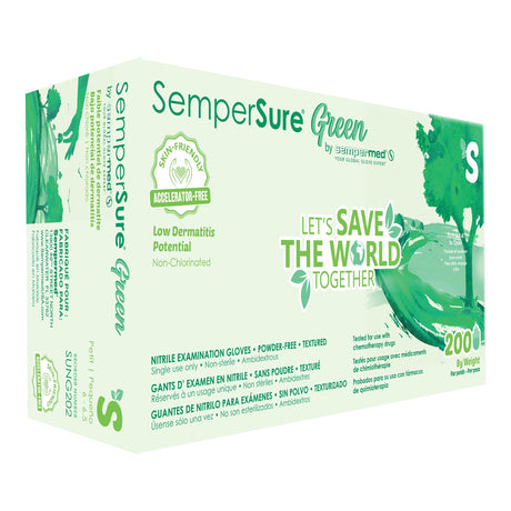Exam Glove Sempersure™ Nonsterile Nitrile Accelerator Free Sensitive Skin Chemo Tested - BeHope