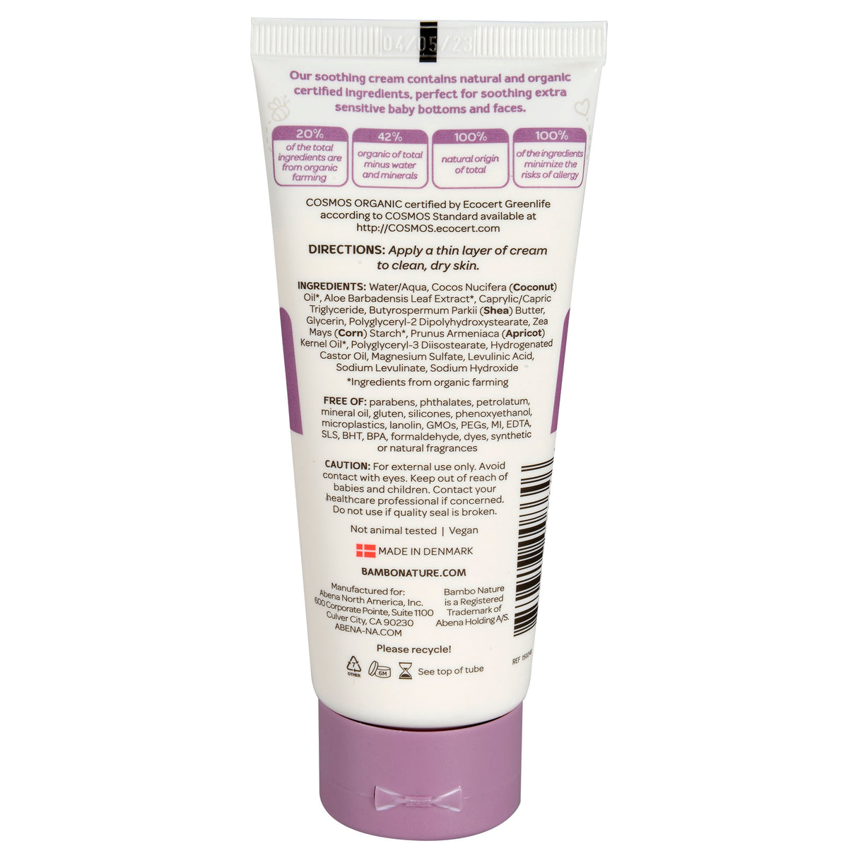 Skin Protectant Bambo® Nature Love Balm 3.4 oz. Tube Unscented Cream - BeHope
