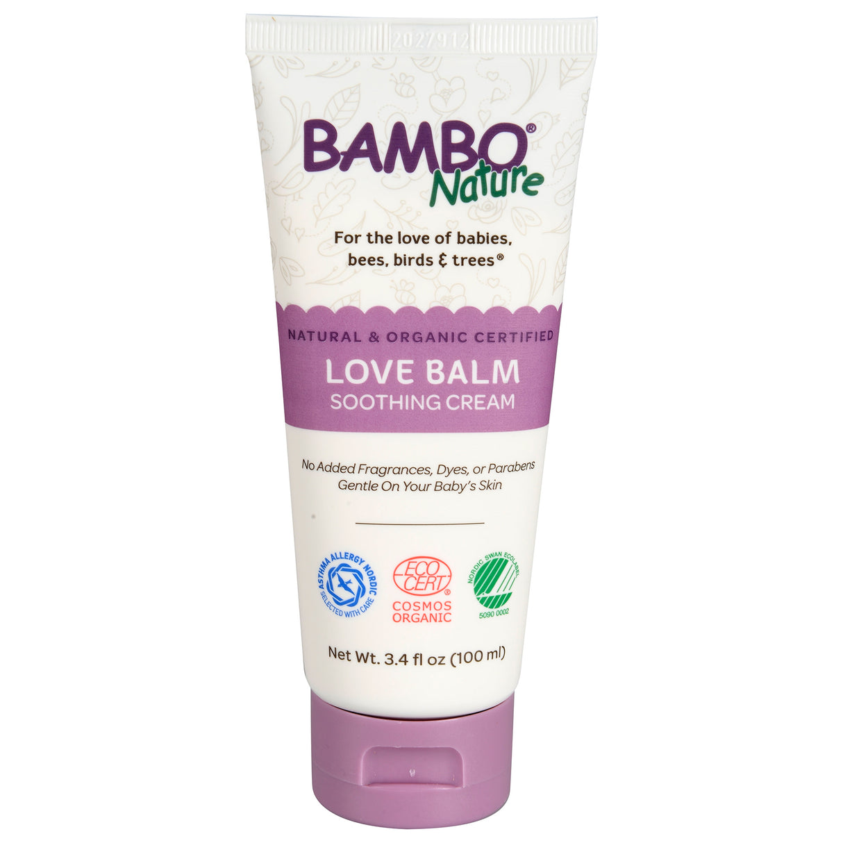 Skin Protectant Bambo® Nature Love Balm 3.4 oz. Tube Unscented Cream - BeHope