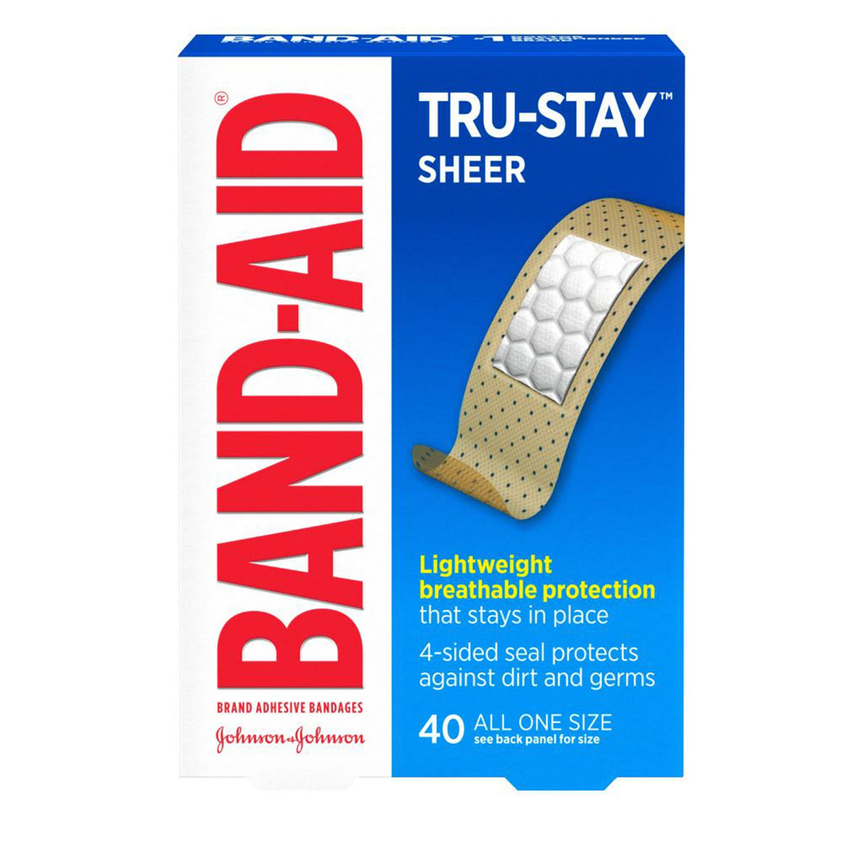 Adhesive Strip Band-AidÂ® TRU-STAYâ„¢ Plastic Sheer 3/4 X 3 Inch Sterile - BeHope