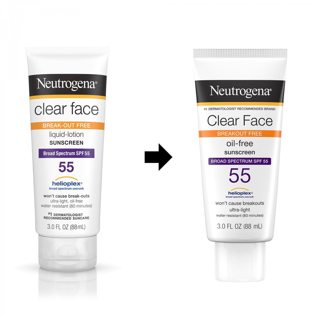 Sunscreen Neutrogena® Clear Face SPF 50 Lotion 3 oz. Tube - BeHope