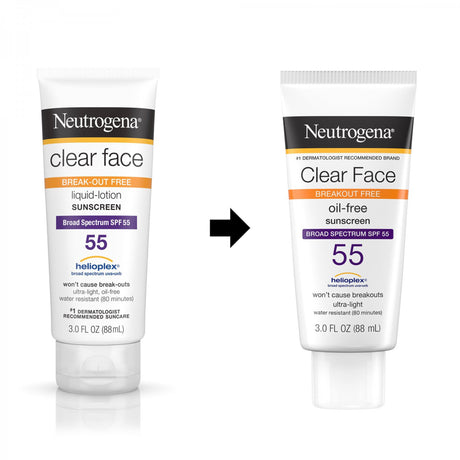 Sunscreen Neutrogena® Clear Face SPF 50 Lotion 3 oz. Tube - BeHope