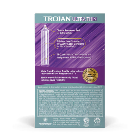 Condom Trojan® Lubricated 12 per Box - BeHope