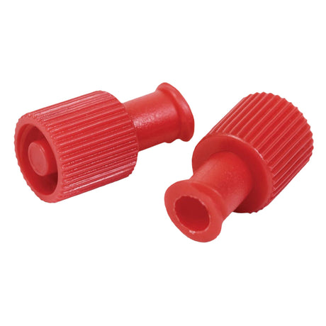 Dual Function Syringe Cap McKesson Red, Sterile - BeHope
