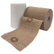 2 Layer Compression Bandage System CoFlex® TLC Zinc with Indicators 4 Inch X 6 Yard / 4 Inch X 7 Yard Self-adherent / Pull On Closure Tan NonSterile 25 to 30 mmHg - BeHope