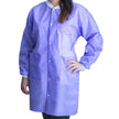 Lab Coat FitMe™ Purple Small Knee Length 3-Layer SMS Disposable - BeHope