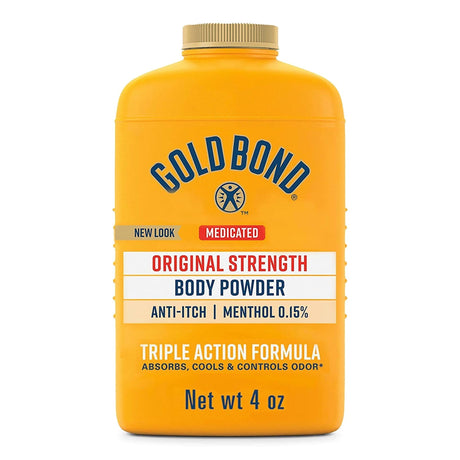 Body Powder Gold Bond® Medicated Original Strength 4 oz. Menthol Scent Shaker Bottle Menthol - BeHope