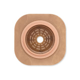 Ostomy Barrier New Image™ Flat CeraPlus™ Precut, Extended Wear Adhesive Tape Borders 2-1/4 Inch Flange Red Code 1-1/2 Inch Opening - BeHope