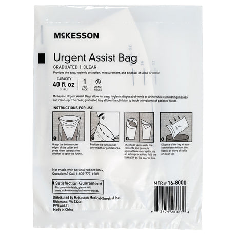 Emesis Bag Mckesson Urgent Assist for Vomit and Urine - BeHope