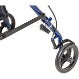 4 Wheel Rollator drive™ Blue Adjustable Height / Folding Steel Frame - BeHope