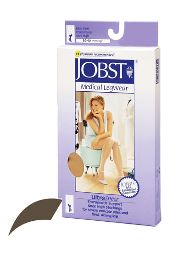 Jobst Ultrasheer 30-40 mmHg Knee Hi Medium (pr) Espresso