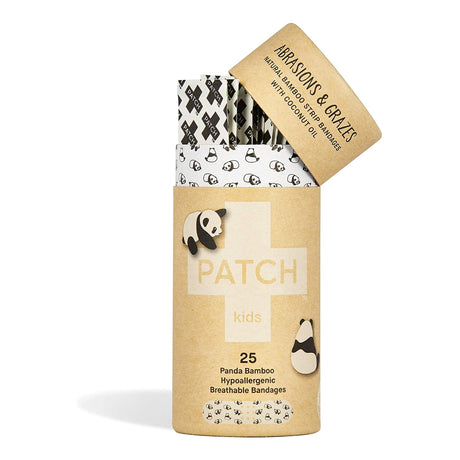 Adhesive Strip Patchâ„¢ Kids Bamboo / Coconut Oil Kid Design (Pandas) 3/4 X 3 Inch Sterile - BeHope