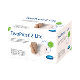 2 Layer Compression Bandage System with Visible Indicators TwoPress® 2 Lite 4 Inch X 7-1/10 Yard / 4 Inch X 8-9/10 Yard Self-Adherent Closure Tan / White NonSterile Standard Compression - BeHope