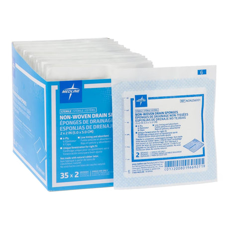 I.V. Sponge Medline 2 X 2 Inch 6-Ply Sterile 2 per Pack - BeHope