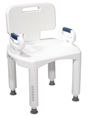 Banc de bain Premium Series avec dossier et accoudoirs