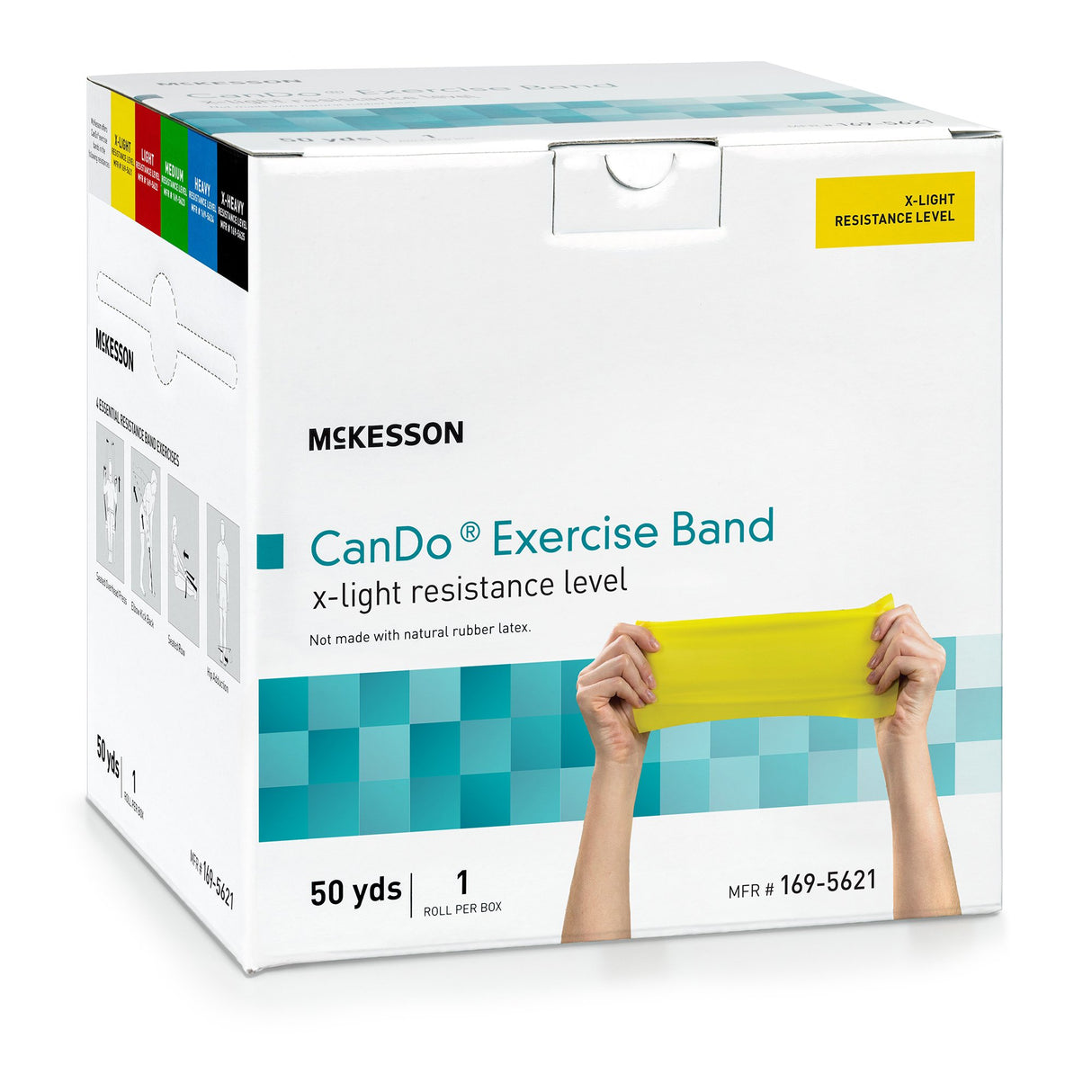 Exercise Resistance Band McKesson CanDo® Yellow 5 Inch X 50 Yard X-Light Resistance - BeHope