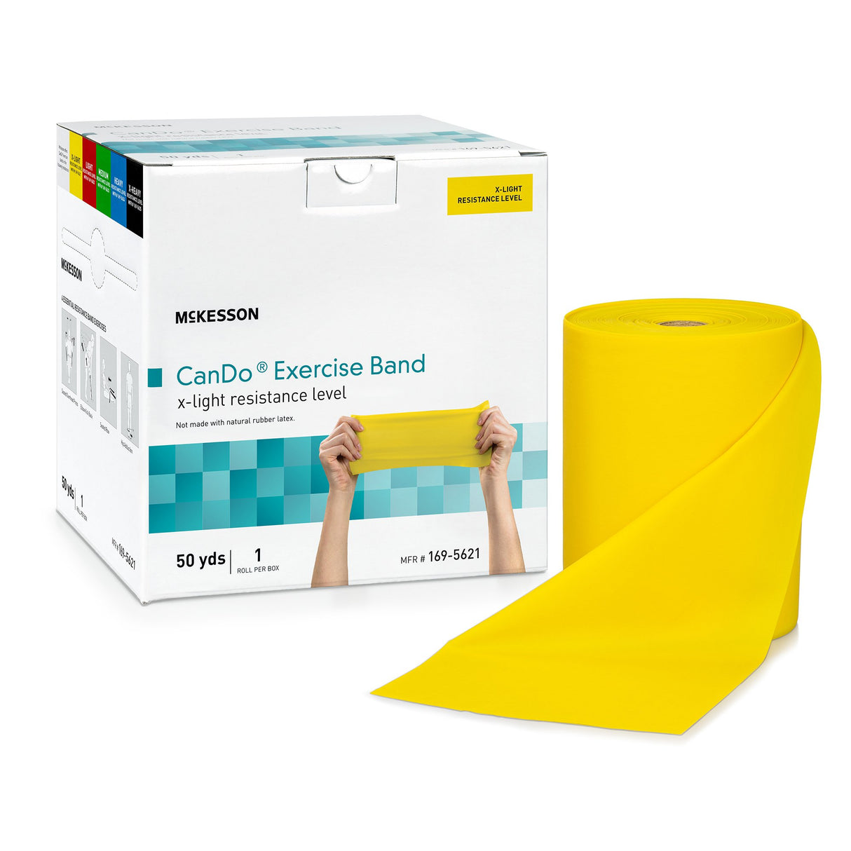 Exercise Resistance Band McKesson CanDo® Yellow 5 Inch X 50 Yard X-Light Resistance - BeHope