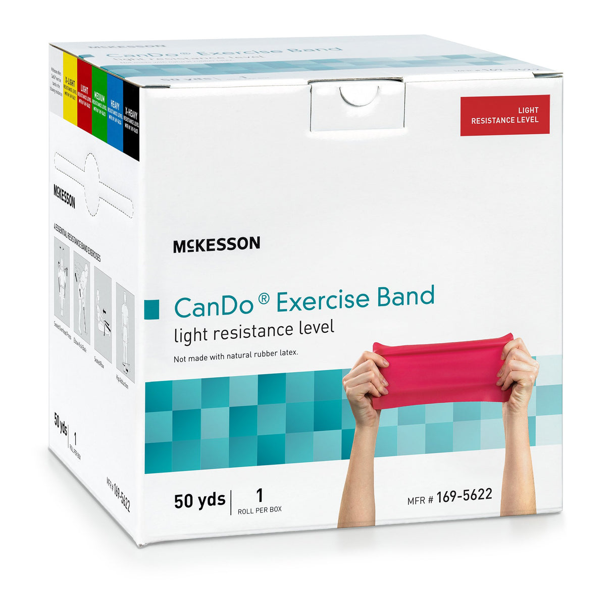 Exercise Resistance Band McKesson CanDo® Red 5 Inch X 50 Yard Light Resistance - BeHope