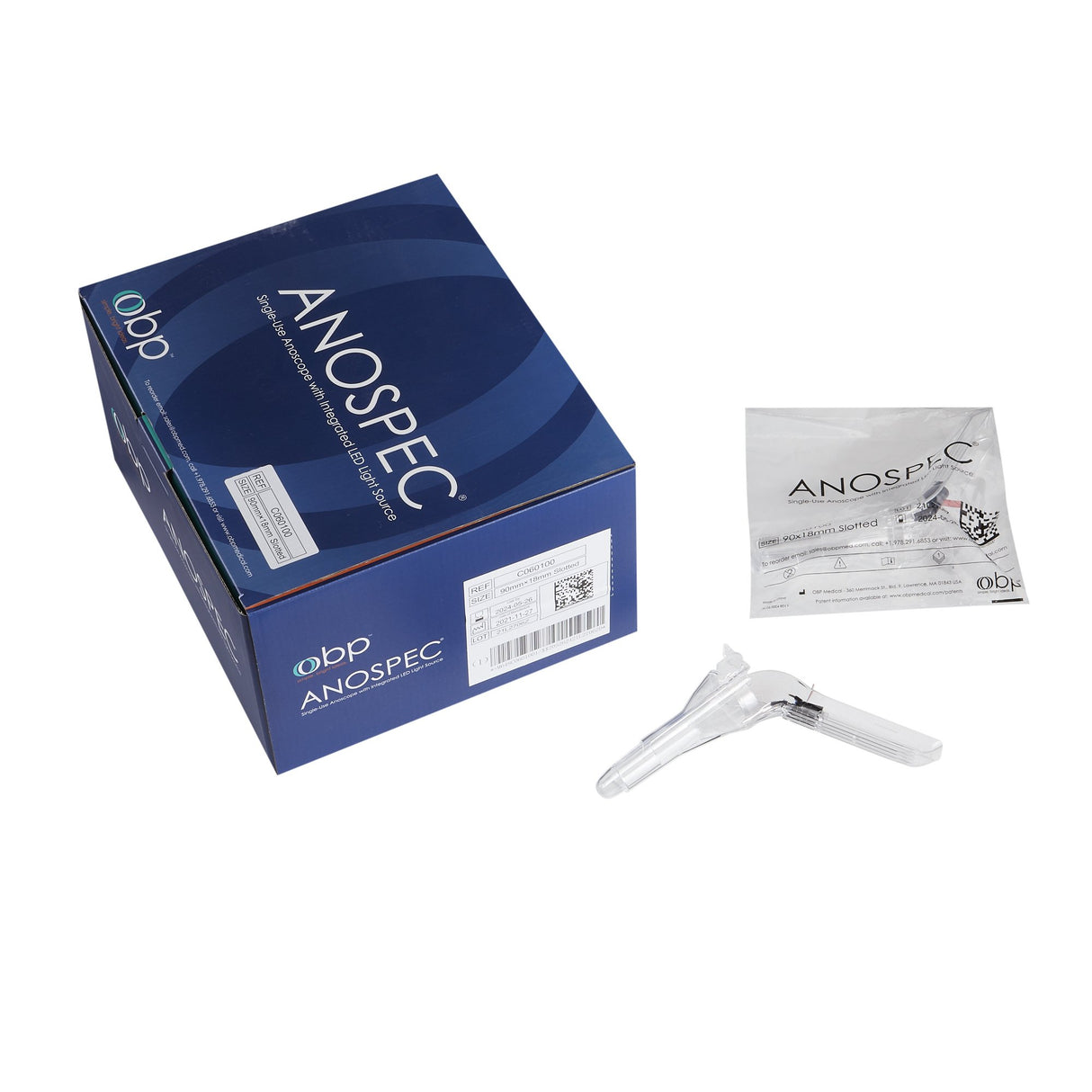 Anoscope Anospec® Plastic 18 mm Diameter Slotted LED Light Source Clear - BeHope