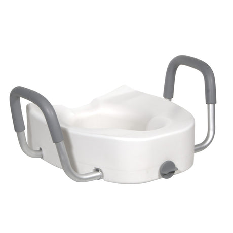 Premium Plastic, Raised, Elongated Toilet Seat With Lock - BeHope