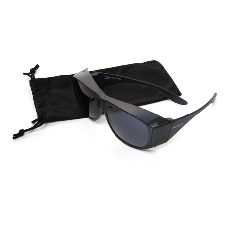 Sunglasses Solar Shield® Lite Fits Over Fit Over Polycarbonate Lens Black Frame Over Ear - BeHope
