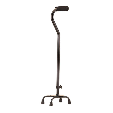 Small Base Quad Cane Nova Aluminum 30 to 39 Inch Height Black - BeHope