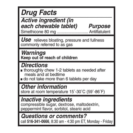 Simethicone Chewable Tablets for Bloating and Gas Relief - BeHope
