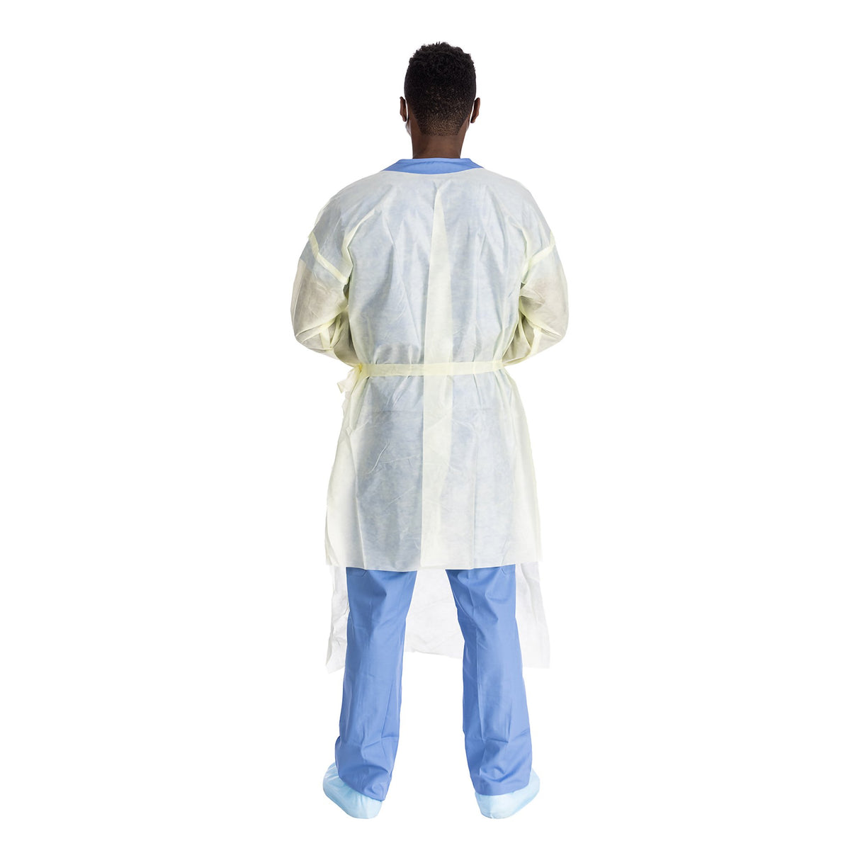 Protective Procedure Gown Halyard Basics Large Yellow NonSterile AAMI Level 2 Disposable - BeHope