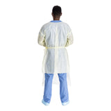 Protective Procedure Gown Halyard Basics Large Yellow NonSterile AAMI Level 2 Disposable - BeHope