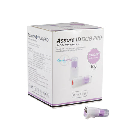 Safety Insulin Pen Needle Assure® ID DUO Pro 31 Gauge 5 mm Length Automatic Safety with Back-End Shield - BeHope